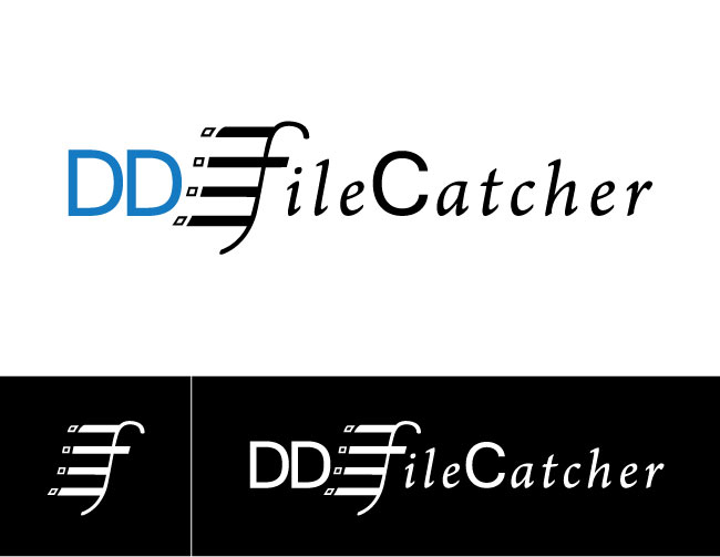 DDfilecatcher logo and identity design