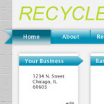 Recycle website mockup design